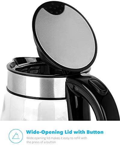Zeppoli Electric Kettle - Fast Boiling Glass Tea Kettle (1.7L) [Model –  Equinox International