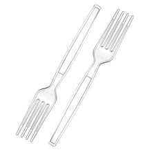 Load image into Gallery viewer, Zeppoli Clear Plastic Silverware Set