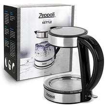 Load image into Gallery viewer, Zeppoli Electric Kettle - Fast Boiling Glass Tea Kettle (1.7L) [Model 2]