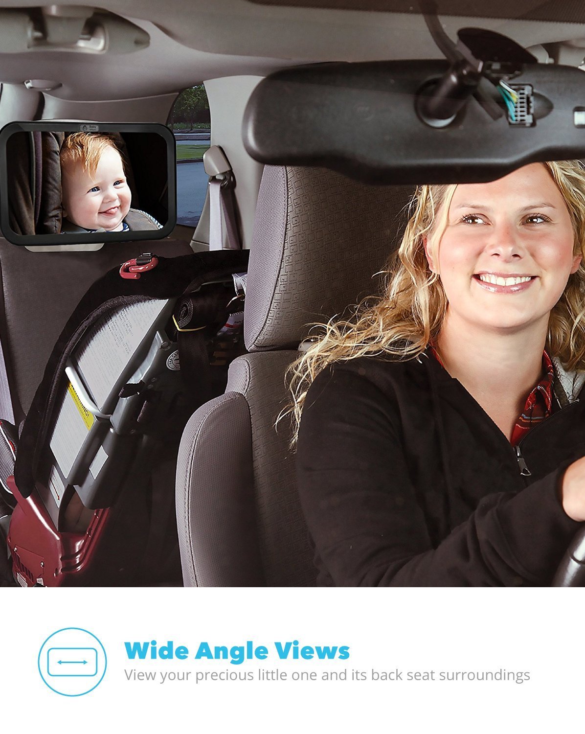 Back Seat Baby Mirror - Rear View Baby Car Seat Mirror by Baby
